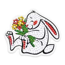 Кристальная ( алмазная) мозаика  " ФРЕЯ" ALVM- 053 магнит " Кролик" 8. 5 х 7. 5 см