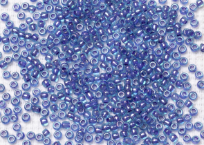 Бисер Япония круглый 11/0 10г 1837 вода/фиолетовый радужный, окрашенный изнутри