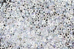 Бисер Япония MIYUKI Delica цилиндрический 11/0 5г DB-0083 светло-аква радужный с цветной линией