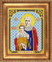 Рисунок на ткани для вышивки бисером И-5058 Пресвятая Богородица Благодатное Небо 13,5х17см