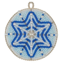 " Klart" набор для вышивания 10- 902 " Новогодняя игрушка. Снежинка" 6. 5 х 7 см