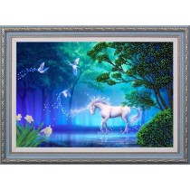 "Единорог" Рисунок на ткани