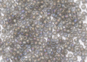 Бисер Япония круглый 11/0 10г 0176BF серый матовый, радужный прозрачный